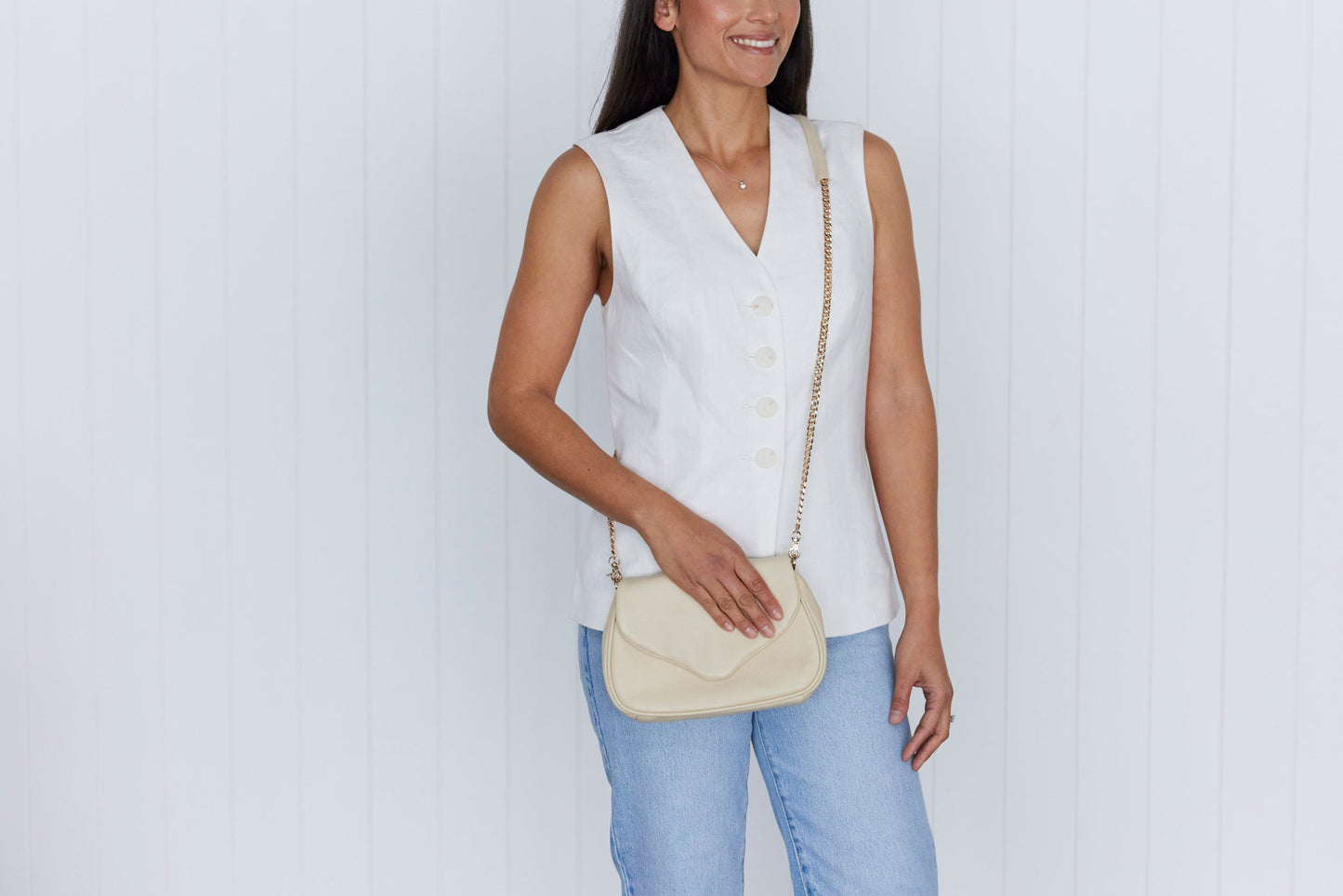 Coco Linen Crossbody Clutch