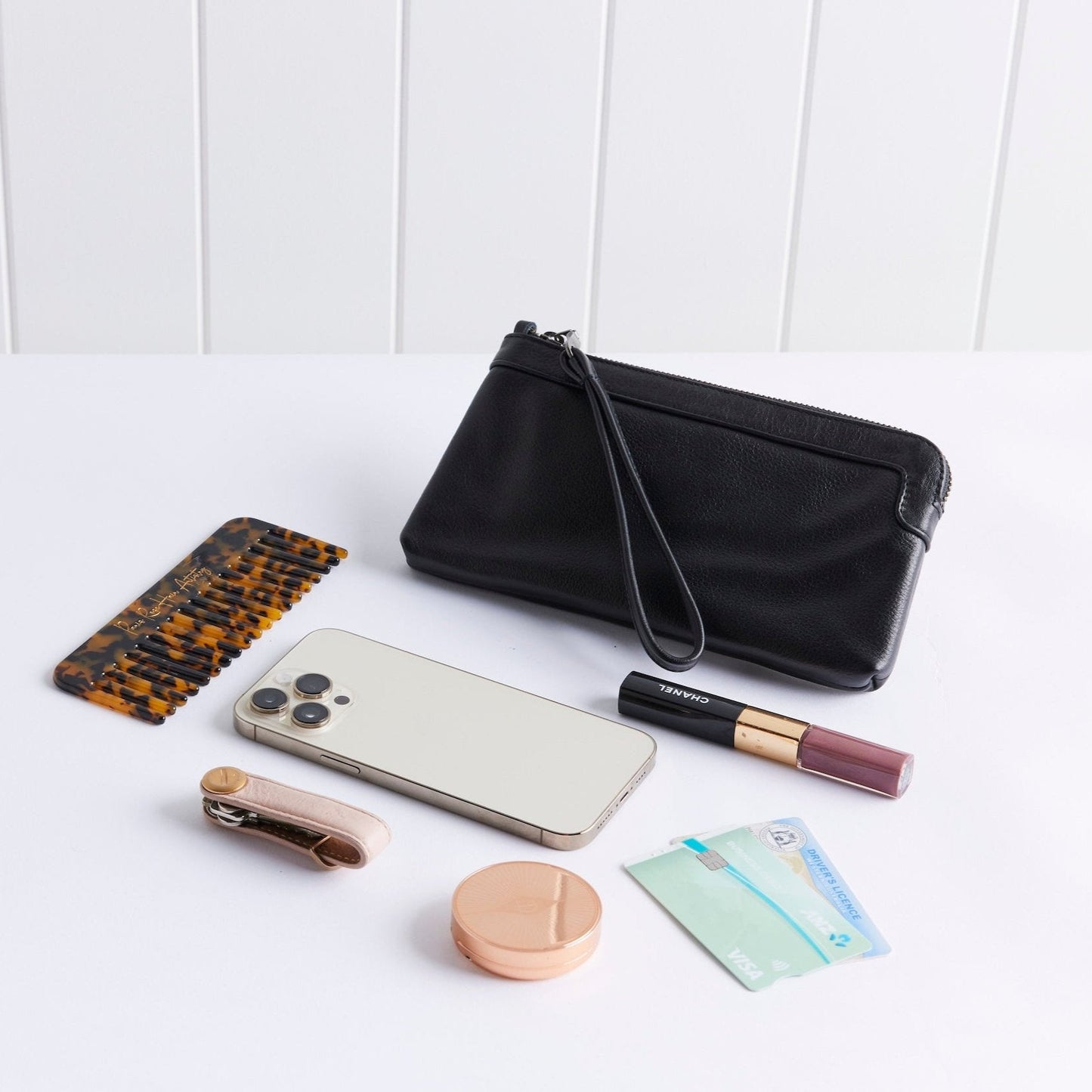Berlin Cocoa Leather Clutch Wallet