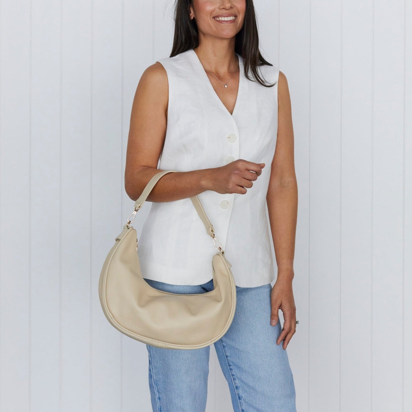 Luna Linen Slouchy Crescent