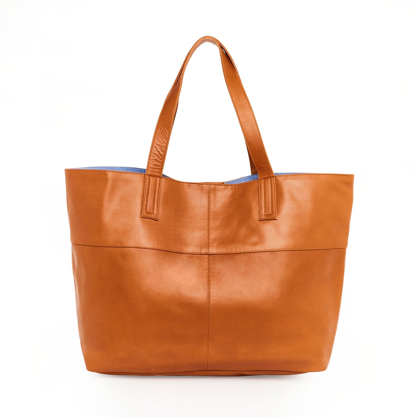 New York Caramel Leather Tote Bag